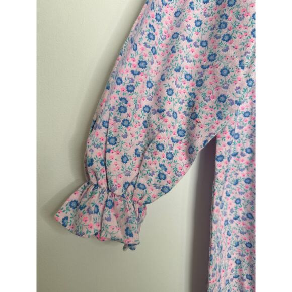 NWT Vintage exclusively for Lord & Taylor Floral Cotton Lace ribbon Nightgown M - Picture 6 of 13